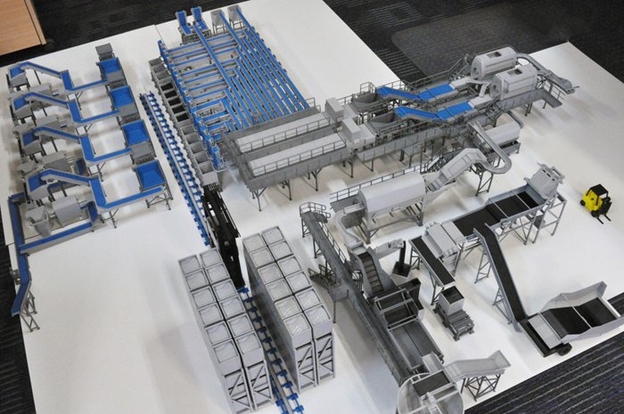 3D打印縮放等比例模型(庫)解決企業(yè)生產(chǎn)線復(fù)雜問題,3D打印出生產(chǎn)線模型展示圖