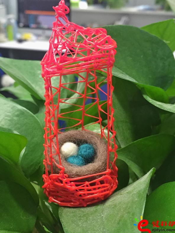 [內附美圖]第一次3D打印筆DIY作品之毛氈鳥巢